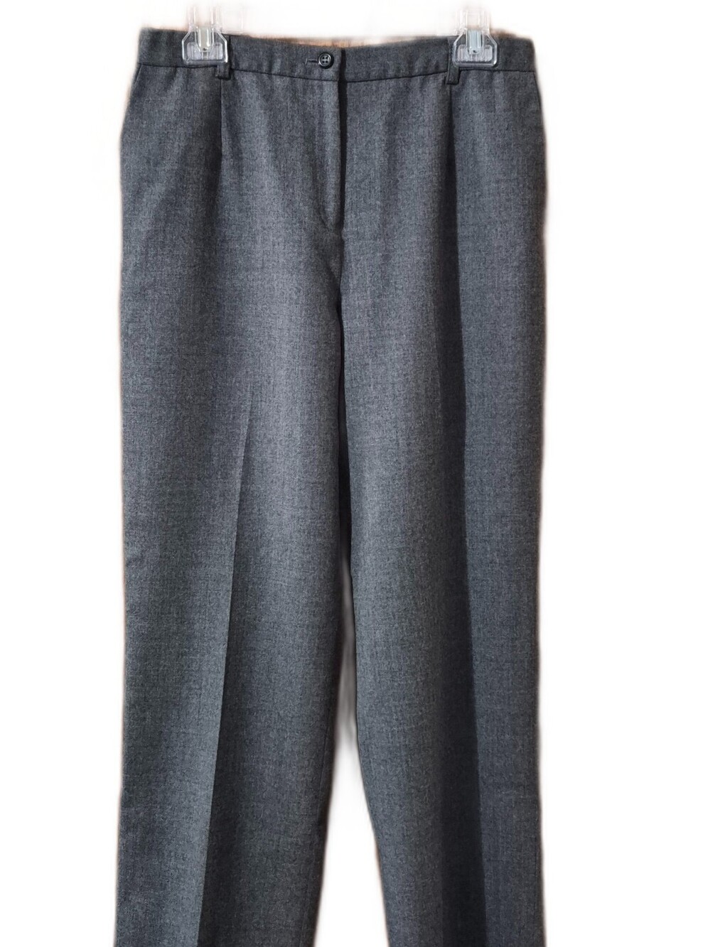 Pendleton Vintage High Rise Gray Wool Dress Pants Front Pleated Side Pockets EUC